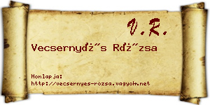 Vecsernyés Rózsa névjegykártya