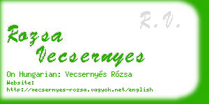 rozsa vecsernyes business card